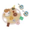 Wooden Teapot Tea Cup Set for Little Girls Role Playing Enhance Social Skills Pretend Wood Tea Set