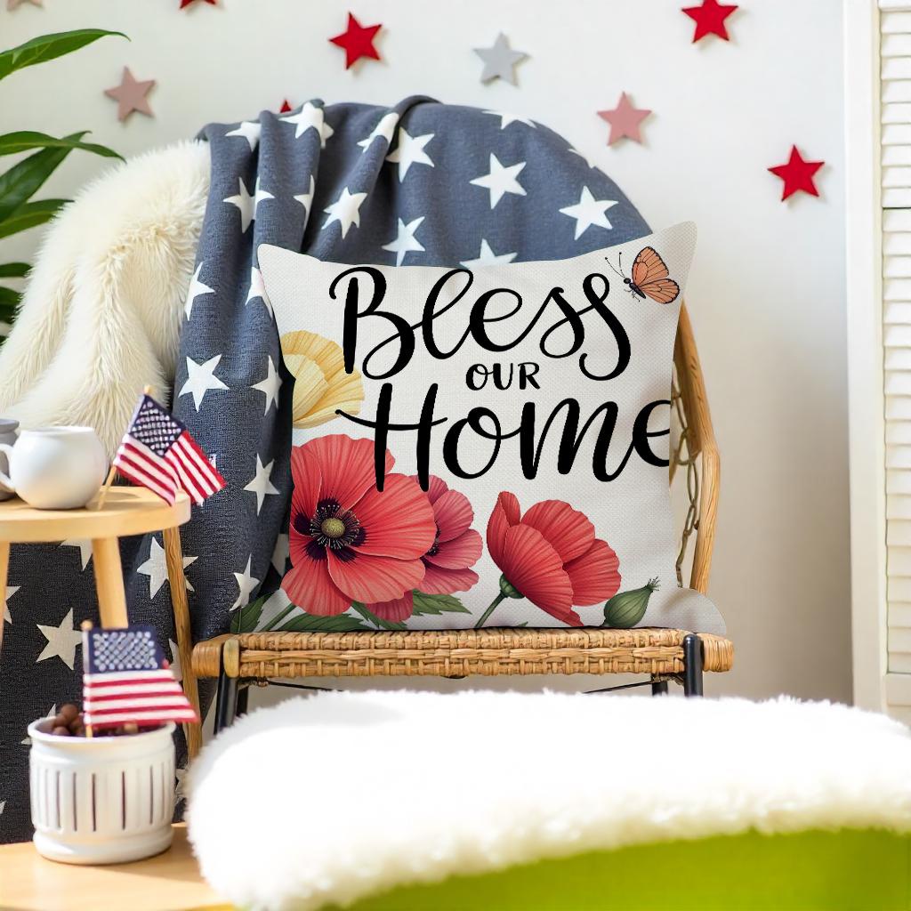 New Floral Pillowcases Home Festival Sofa Cushion Pillowcase Decoration