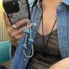 DIY Star Beaded Phone Chain Portable CellPhone Strap Lanyard Mobile Phone Pendant Decoration Exquisite Key Car Hangings