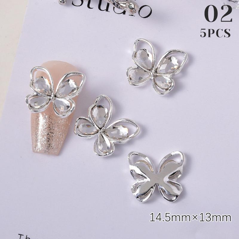 

5 шт. дизайн полые подвески для ногтей-бабочки ювелирные изделия 14,5X13 мм сплав для ногтей-бабочки для 3D-принадлежностей для ногтей