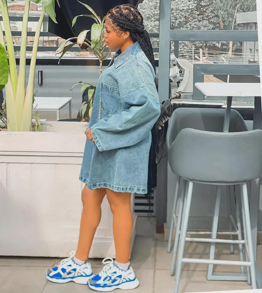 2024 European and American Women's Spring/Summer Loose Denim Lapel Dress