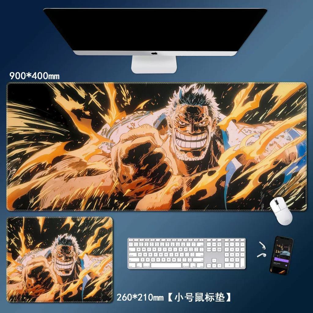 Cartoon ONE PIECE Leather Mouse Pad Large Monkey D. Luffy Roronoa Zoro Keyboard Pad Anime Peripheral Table Pad Non-slip Mouse Pad for Boys and Girls