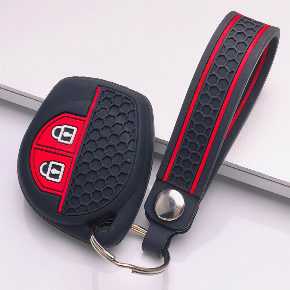 Anti Slip Car Key Protector for Suzuki Swift Alto Jimny SX4 Vitara Ignis Celerio Dzire with Keychain Honeycomb Texture Shockproof Key Shell Accessory