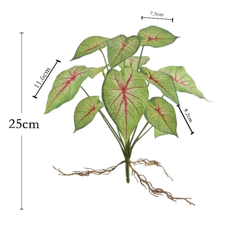 Green Plant Artificial Leaf Wall Decor With Durable Materials For Indoor Garden And Home Office Decor