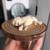 Home Decor Dog Toy Figure Sleeping Golden Retriever Model Dog Car Ornaments  Dashboard Tabletop