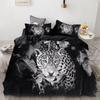3PCS Wolf Tiger Lion Animal Pattern Bedding Sets Home Bedclothes Super King Cover Pillowcase Comforter Polyester Bedding Set