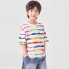 Boys' Tie-Dye Rainbow Stripe Cool-Touch Cotton T-Shirt