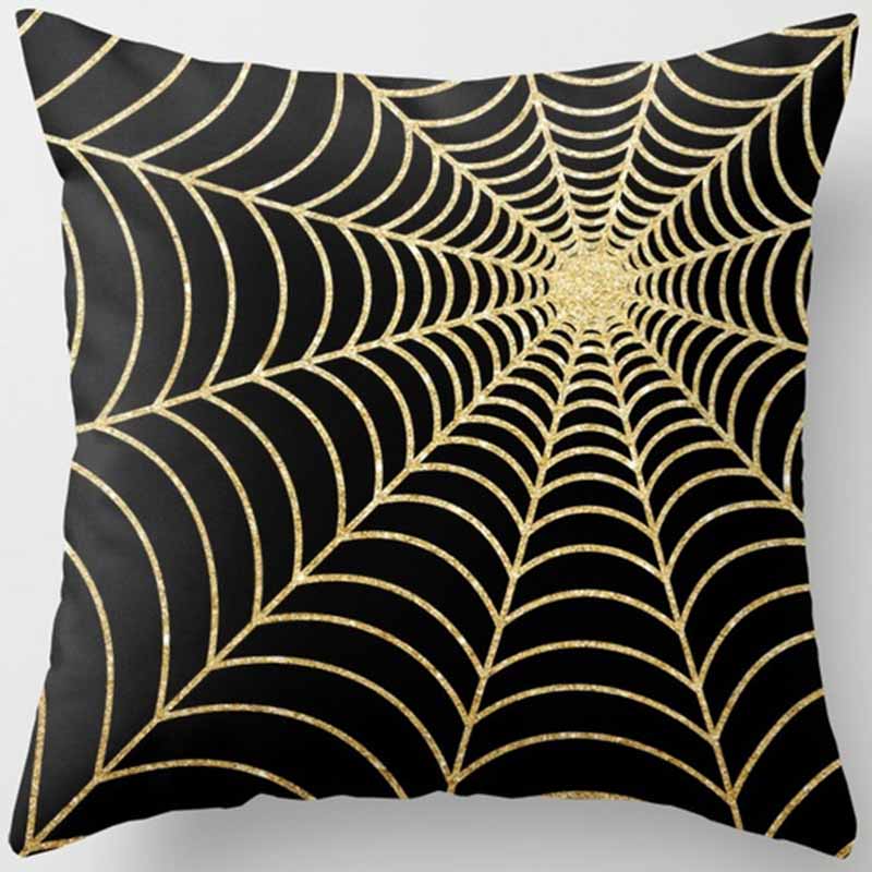 Black and Yellow Square Pillowcase, Home Decoration, Car Sofa Cushion Cover 45cm*45cm