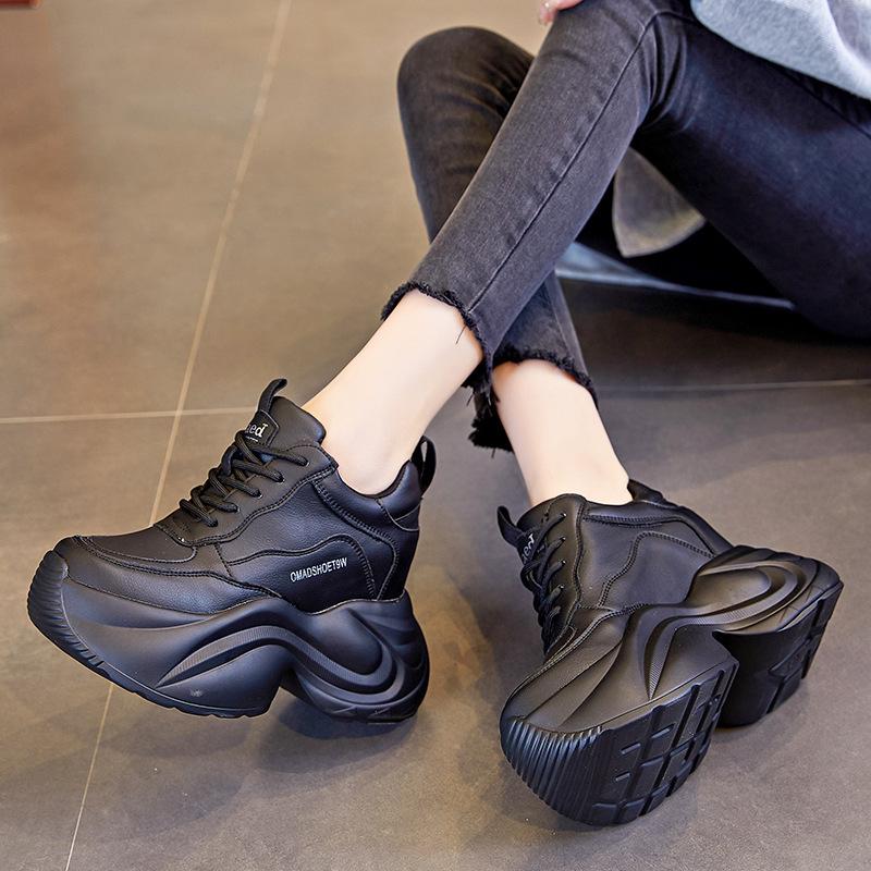 Inner Height Increase New Breathable Dad Shoes Platform Mesh Small Sports and Leisure Shoes