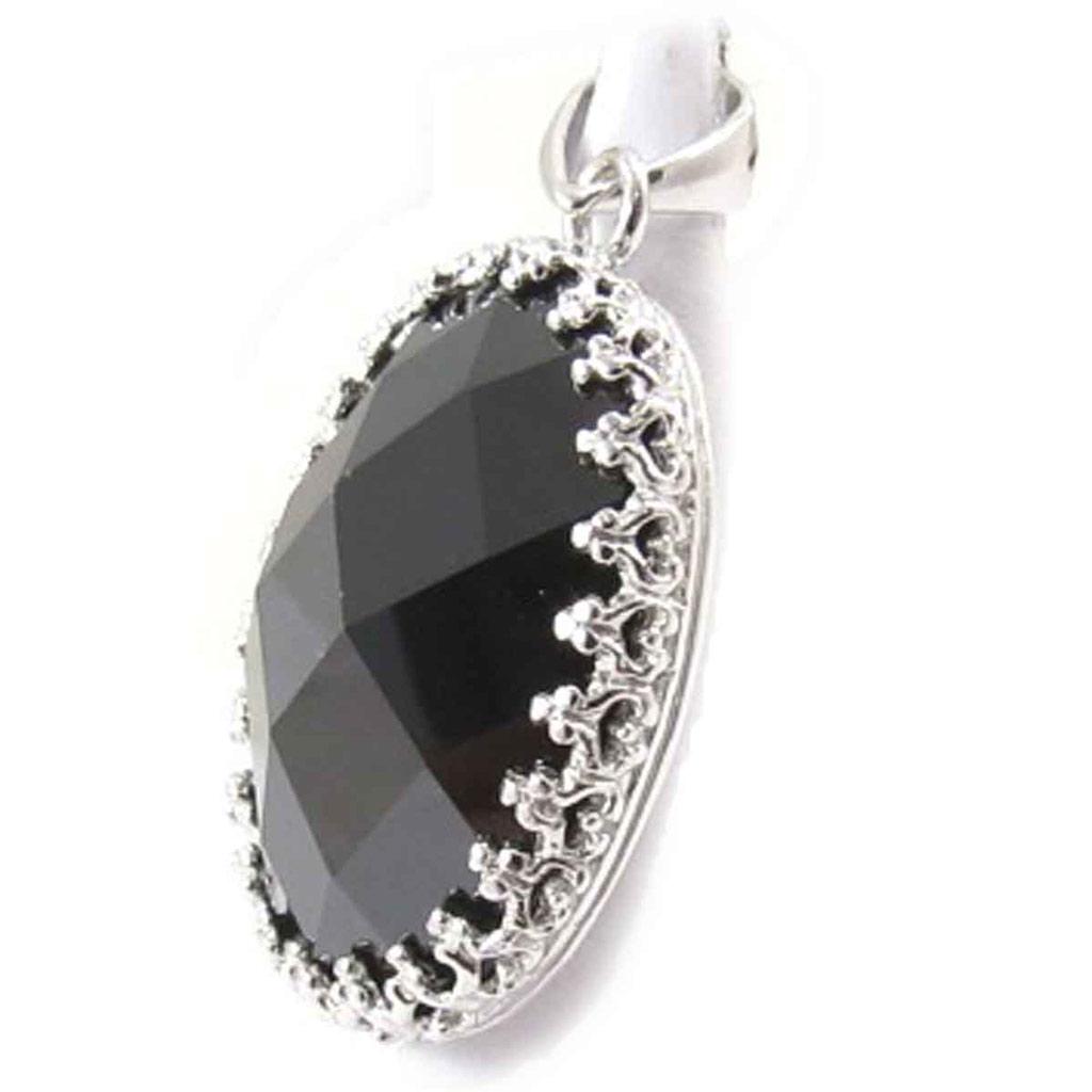 Les Trésors De Lily [G2792] - Stříbrný přívěsek 'Sappho' černé stříbro (rhodiované) - 15x18 mm