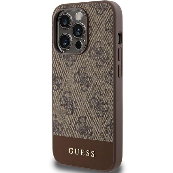Guess Guhcp15Xg4Glbr Iphone 15 Pro Max 6.7 Brązowy/Brown Hardcase 4G Stripe Collection