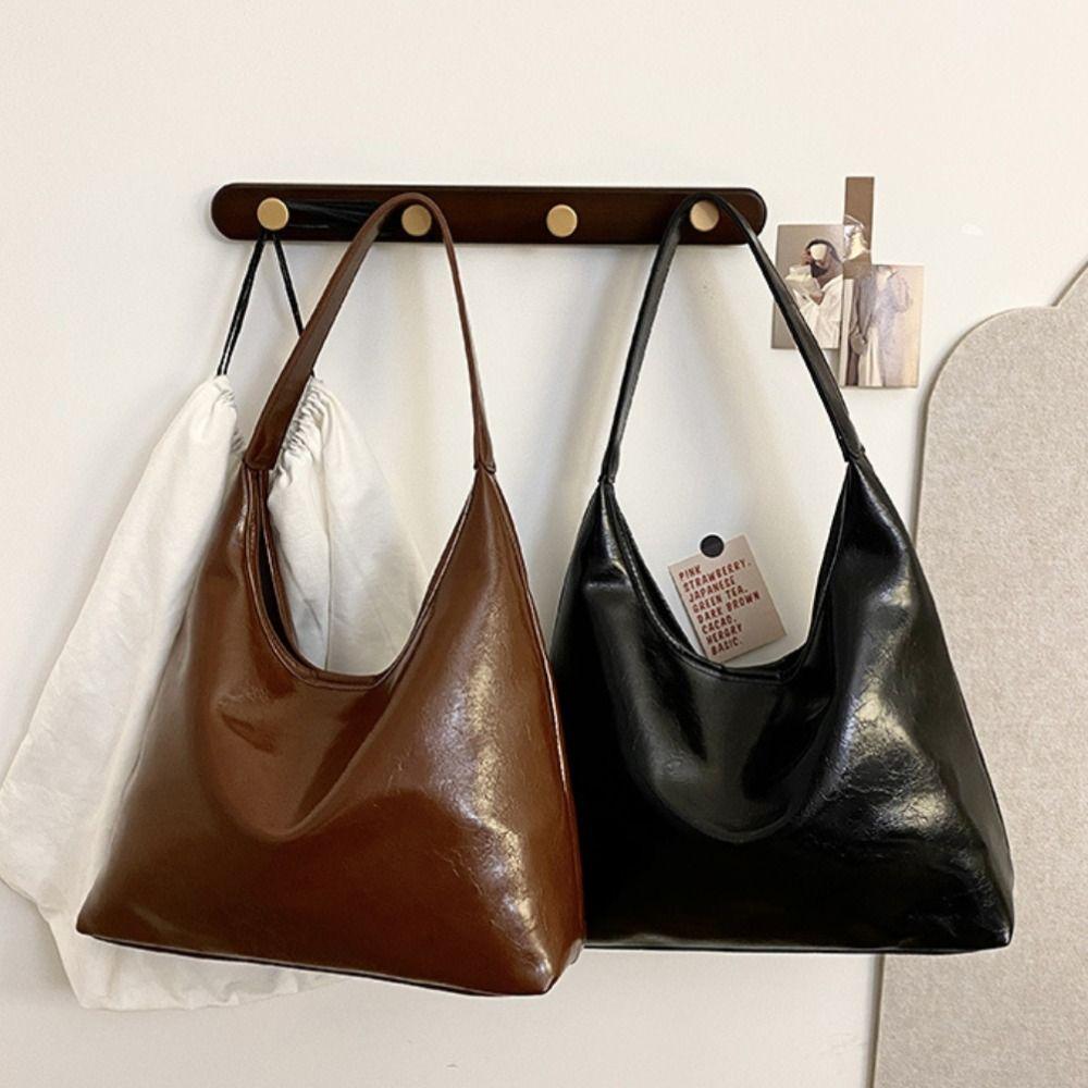 Wine Red Hobo Bag korean Style Tote Bag Trendy Underarm Bag  Outdoor