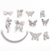 Silver Butterfly Accessories Alloy Butterfly Flower Half Bracelet Diy Accessories Chinese Style DIY Bracelet Bracelet Jewelry