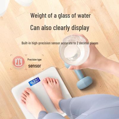 Smart Household Body Scale: High Precision, Body Fat Measurement, Rechargeable, Compact Design