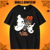 Halloween Family Matching T-shirts Cute Spooky Halloween Party Tshirts PumpkinPrint Short Sleeve Clothes Fahion Trend T Shirts