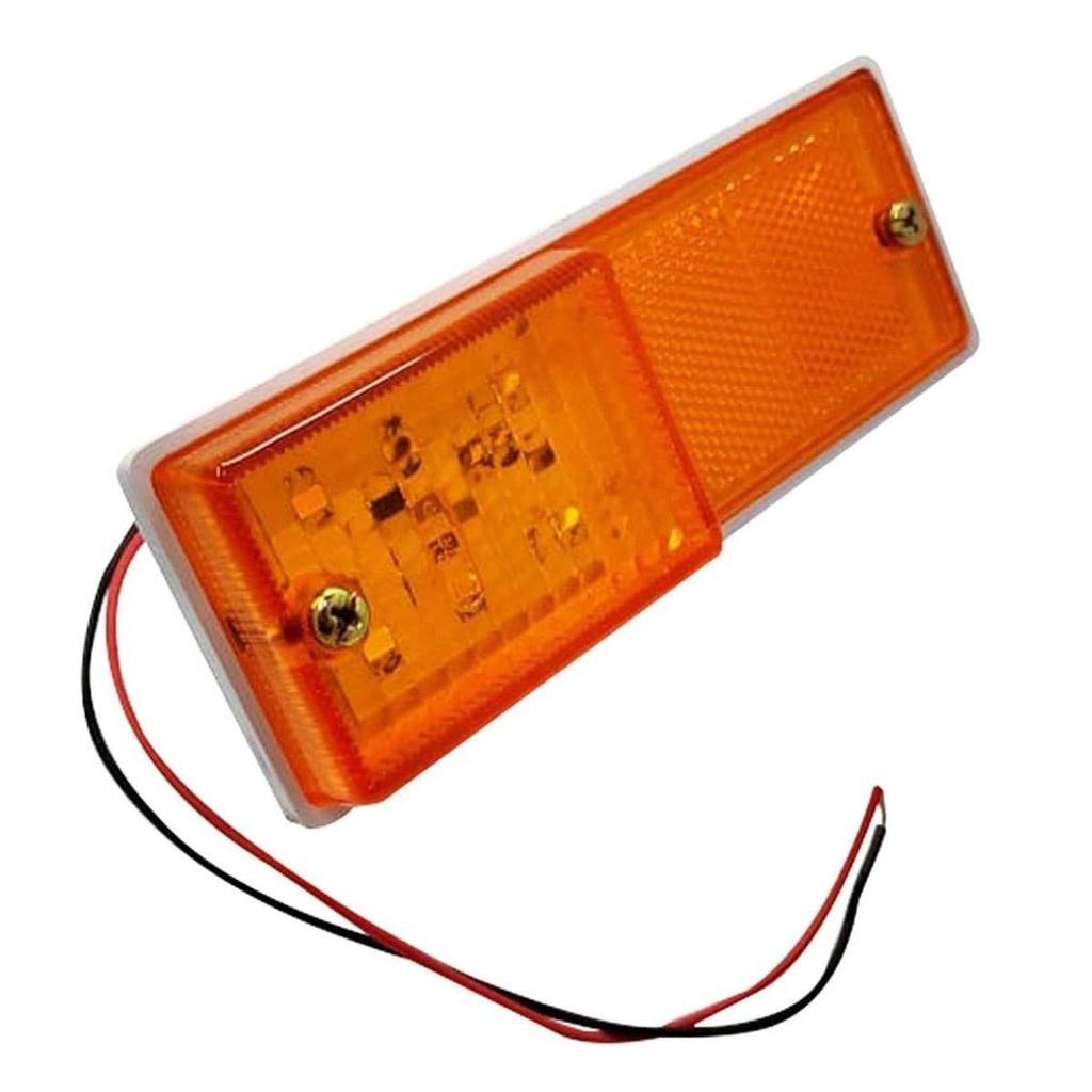 APSMOTIV LED Side Marker Lamp Set with Reflex Reflector 9 Super Bright LEDs for Truck and Trailers 24v
