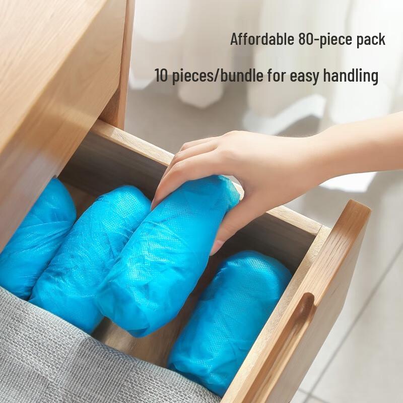 MARYYA Thickened Disposable Non-woven Shoe Covers - 80 Pack