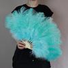 35cm Ostrich Feather Fan for Qipao Fashion Shows and Stage Performances