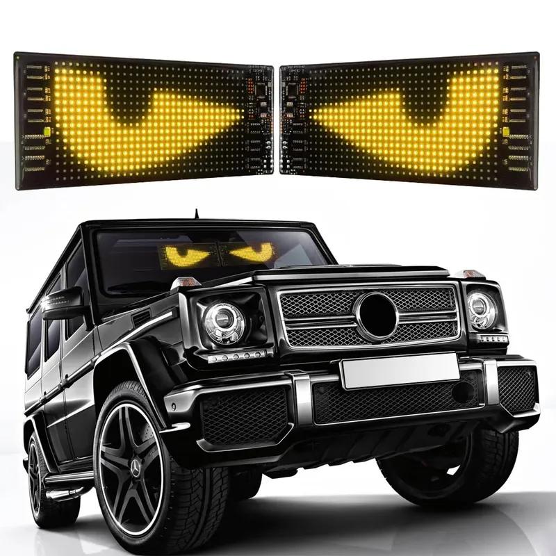 LED Devil Eye Light for Car Truck Windshield Animated LED Matrix Panel Sign Flexible Programmable Digital Display Light APP