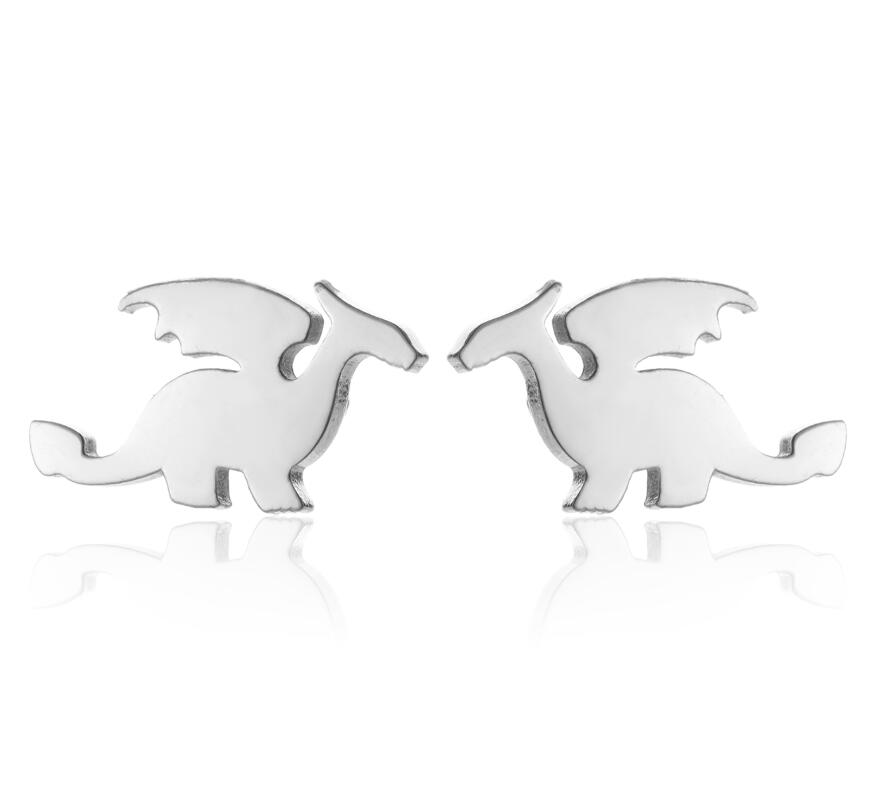 Cartoon Animal Design Dinosaur Stud Earrings for Girls Daily Jewelry Funny Tyrannosaurus Earings Mini Ear Jewelry Party Gifts