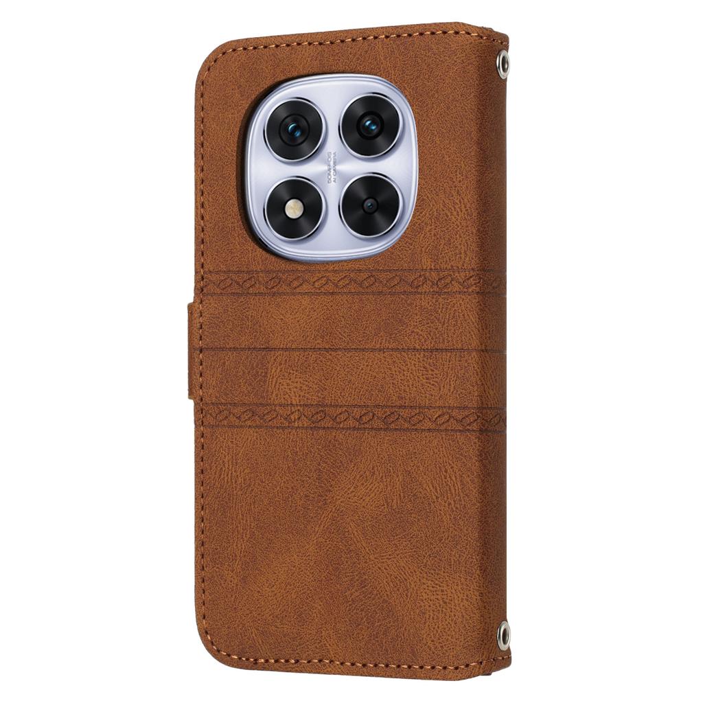 For Xiaomi Redmi Note 14 Pro 4G Case Wallet Skin-Touch Leather Imprinted Phone Cover