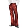 Men's Shiny Sequin Trousers Retro Elastic Waist Party Dance Pants Wide Leg Night Club Disco Pants for Stage Performance Hip-Hop Bar