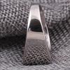European & American Fashion Rectangular Stainless Steel Ring, Smooth Surface, 18MM, Customizable Laser Logo