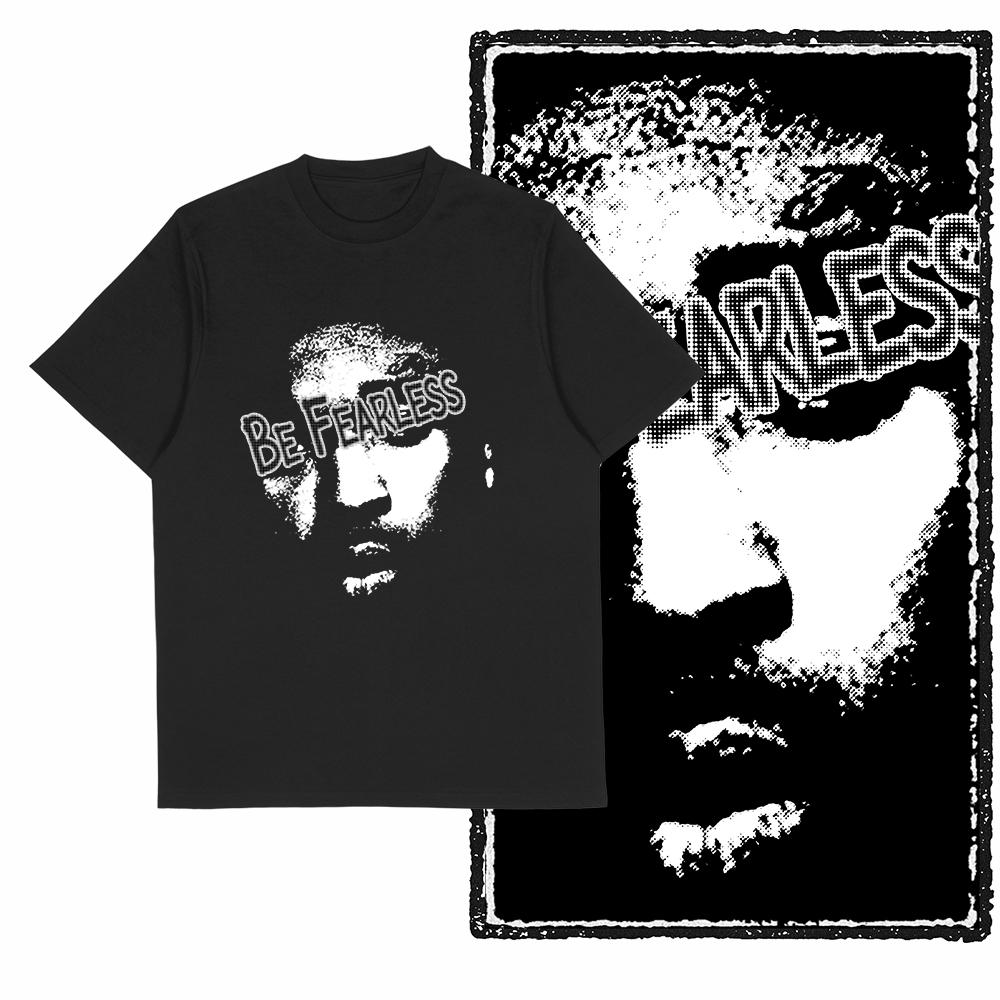 Zomer Klassiek Hip-Hop Mode Patroon Bedrukt Heren T-shirt met Korte Mouwen Katoen Ronde Hals Los, Casual En Ademend