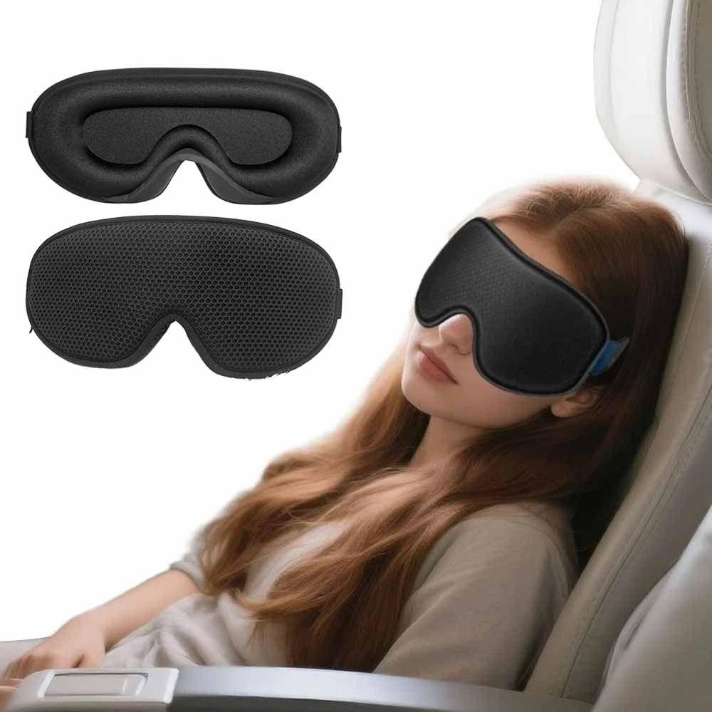 Slow Rebound Blackout Eye Mask Soft Sleeping Aid Eyepatch Eyeshade 3D Sleep Mask  Travel