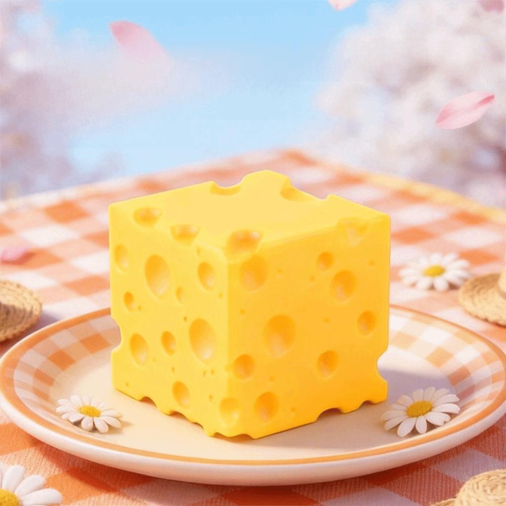 Extra Large Size Cheese Squeeze Toy Fast Rebound Cheese  Fidget Toy  Holiday Gift