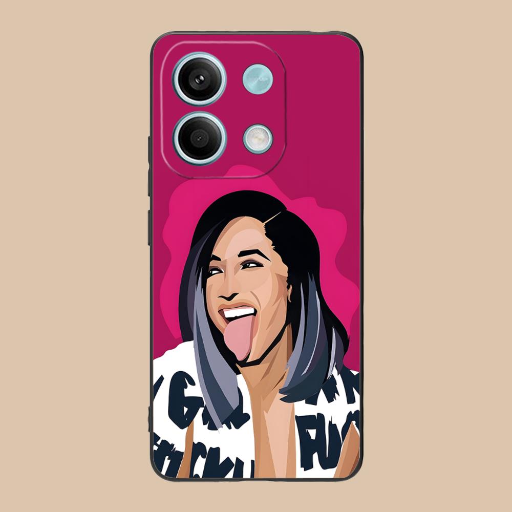 Cardi B Matte TPU Mobile Phone Case for POCO F8 F7 F6 F5 F4 F3 F2 Pro GT C75 C71 C65 C61 C40 Pro Ultra Colorful Cover