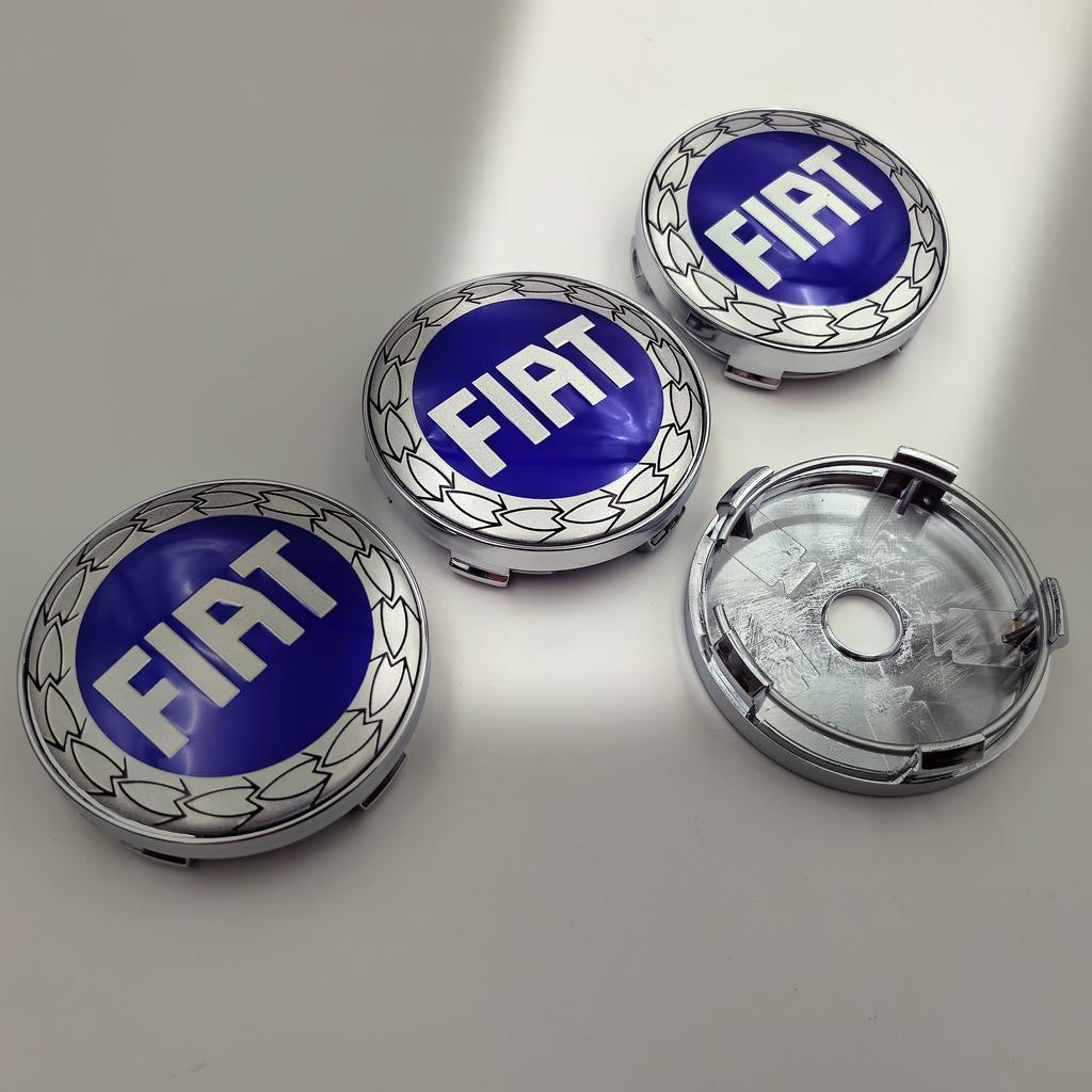 4 ks 60mm logo Fiat Krytky středů kol odznak-Prachotěsné kryty pro Fiat 500 124 125 Punto Bravo Stilo Panda Abarth-Emblémy na ráfky