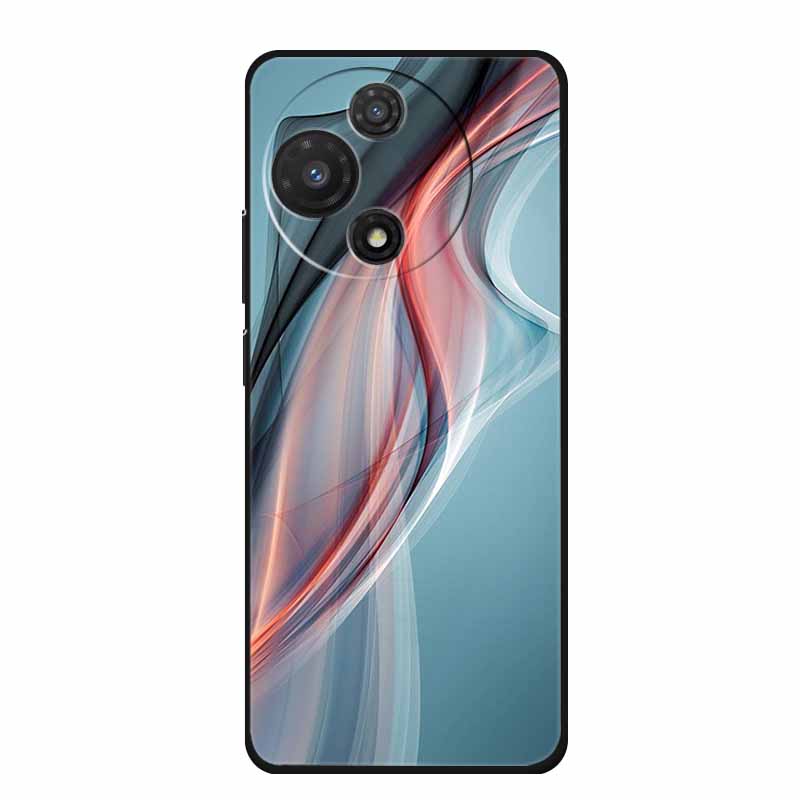 For TCL 605 Case Fashion Flower Protective Black Silicone Soft TPU Back Cover Case For TCL 60 5G 60 SE Case 60SE Coque Funda Bag