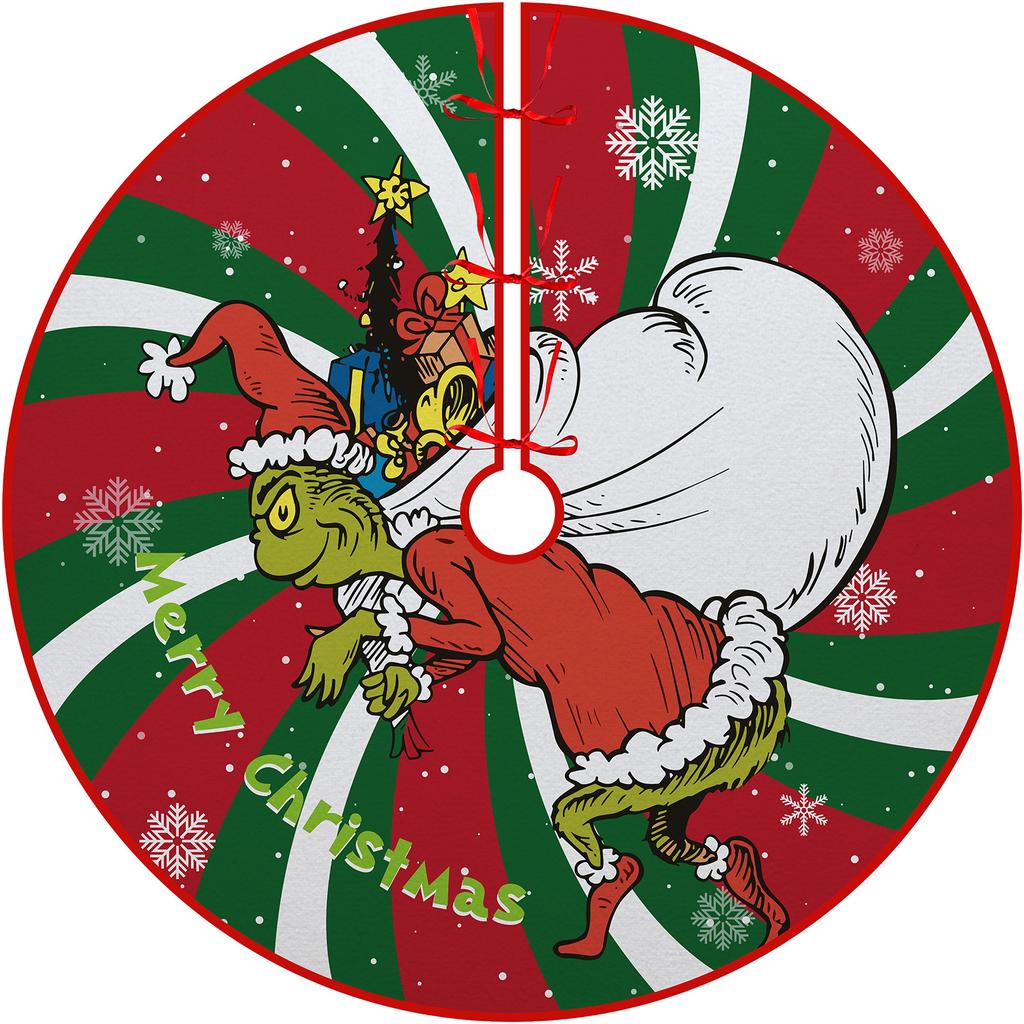 Ozdoba na choinkę dolna spódnica choinkowa obwód choinki nadruk kreskówkowy