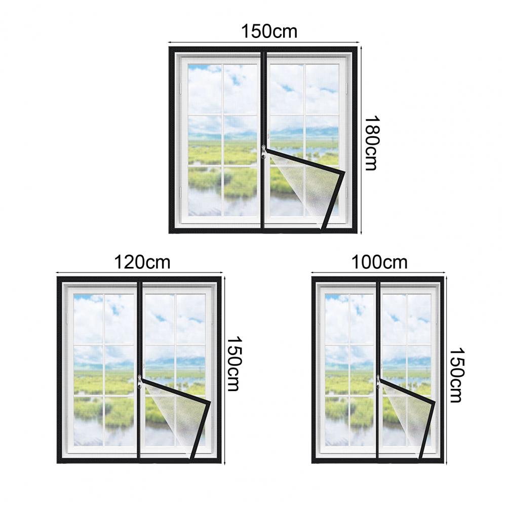 Family Protetion Window Mesh No-drill Window Screen Universal Fit Window Screen Replacement Kit with Mosquito-proof for Easy