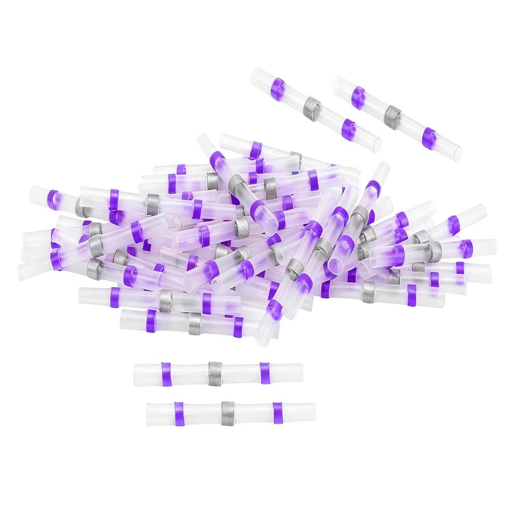 50 Pcs SST Solder Seal Wire Connector Transparent Waterproof Heat Shrink Butt Connectors Insulation HotMelt