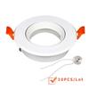 50/100PCS 75MM Cut Out Size Round Recessed Rotate Plastic MR16 GU5.3 GU10 Adjustable Spotlight Fixture Downlight Frame White