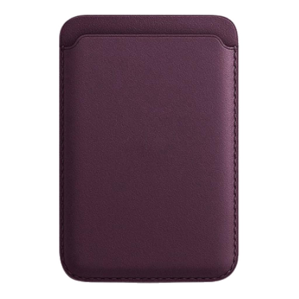 Elegante Tarjetero Antigolpes Magsafe Para 14 13 Y 15 Pro En Rojo Cereza