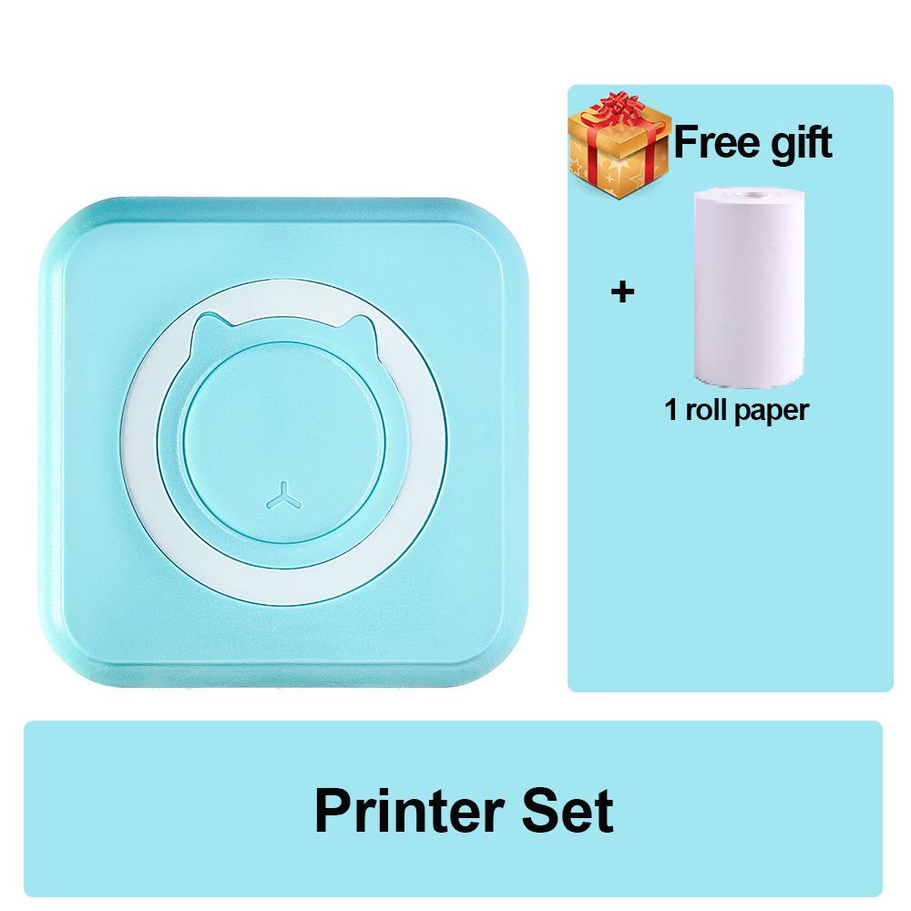 Mini Portable Thermal Printer Bluetooth Compatible iPhone Android, 58mm Paper Instant Pocket Printer for Pos, Labels Receipts