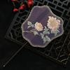 Embroidery Round Fan - Ancient Style Summer Fan with Tassel for Women's Hanfu and Cheongsam Costumes
