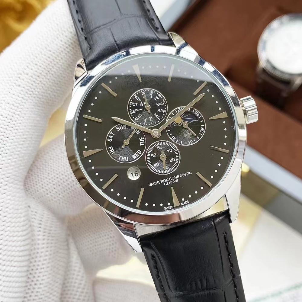 Business Casual Men's Automatic Stainless Steel Mechanical Watch Leather Strap