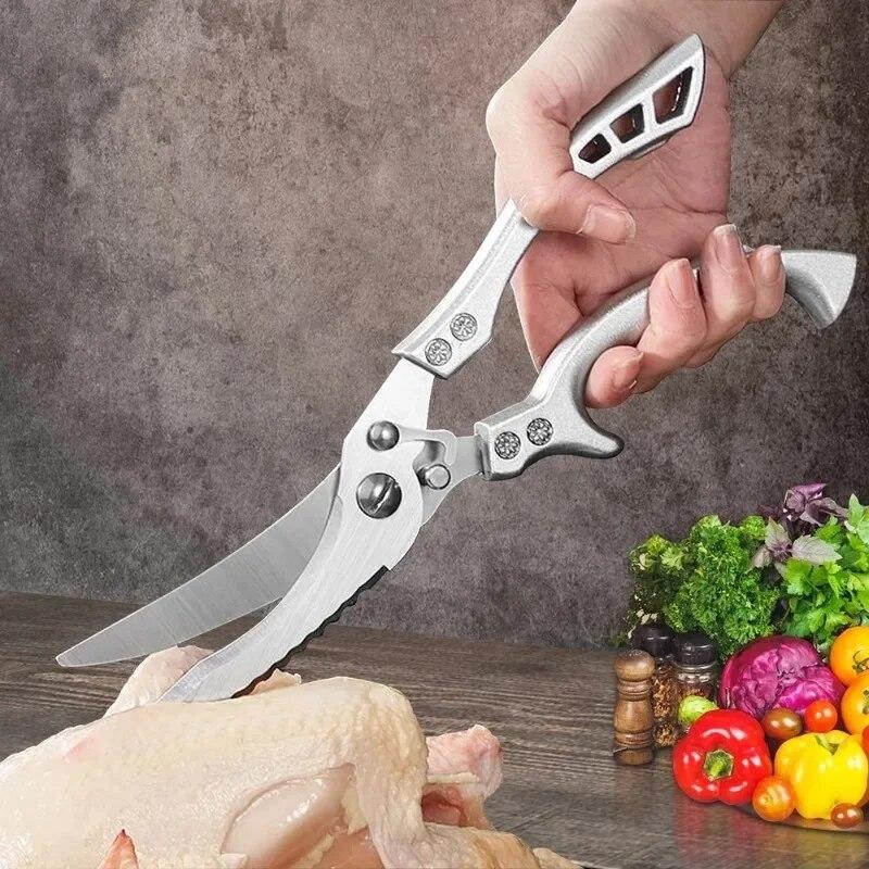 Kitchen Poultry Shears Stainless Steel Chicken Bone Fish Duck Octopus Kitchen Scissors Shear Butter Vegetable Cutter Kitchen Cooking