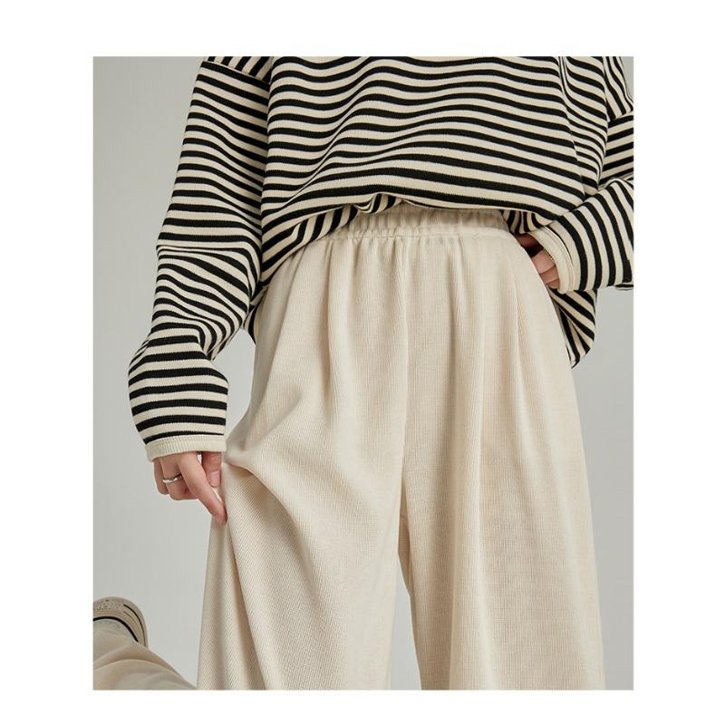 

Широкие брюки из синели для женщин на весну и осень. Новые свободные повседневные брюки с высокой талией и драпировкой. Прямые брюки Yamamoto Laziness. XL