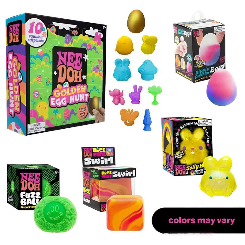 Needoh Golden Egg Hunt Game Blind Box Easter Fidget With With Squishy Surprise Stress Relief Squeeze For Kids' Easter Party