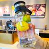 Large Capacity Borosilicate Glass Water Bottle with Scale
