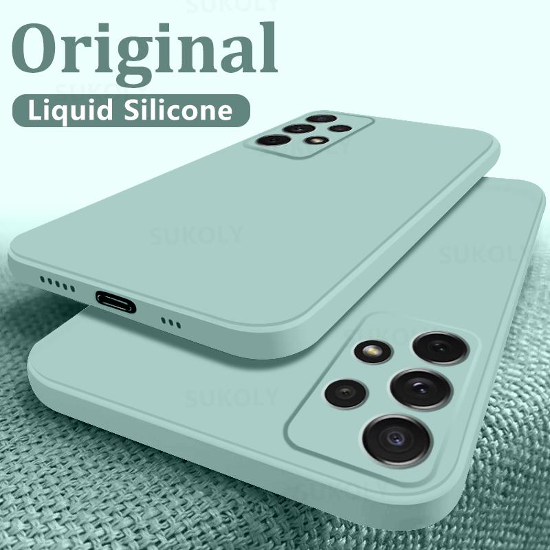 Case For Samsung Galaxy S25 Edge S26 S21 FE S22 S23 Ultra S24 Plus A55 A54 A37 A57 A16 A17 A56 5G Funda Liquid Silicone Cover