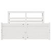 Bed Frame with Headboard Without Mattress White 150x200 cm