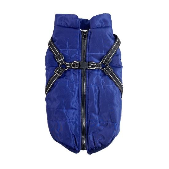 Casaco de inverno para cachorro, jaqueta de neve à prova de vento para cachorro, roupa térmica quente para animais de estimação com arnês, roupa para caminhada em clima frio para cachorro