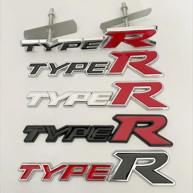 APH1 3D Metal Honda Type R Logo Badge Front Grill Emblem for Accord Civic FK2 FN2 EP3 Type S Sticker Car Accessories