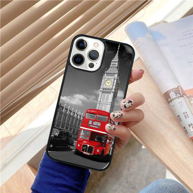 Famous London Landmarks Street Sign Phone Case Cover For iPhone 17 Air 15 16 Pro Max 14 13 12 11 Pro Max Plus